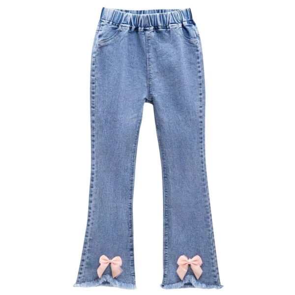 Girls' Stretch Flared Jeans for Kids (Ages 6-12) - Image 5