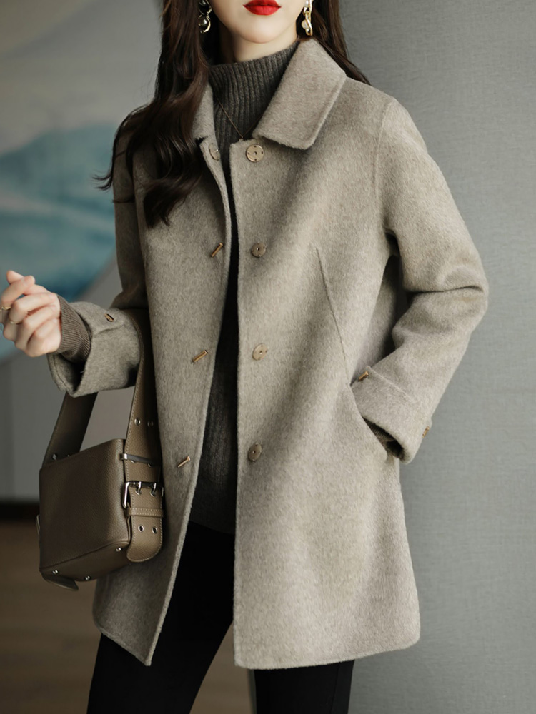 Chanel style wool coat for women