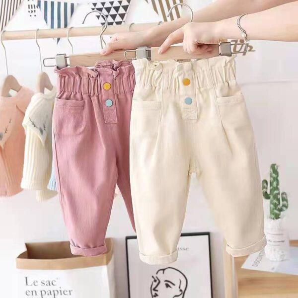 New spring and autumn kids girls pants