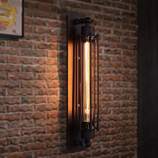 Retro Edison Flute Iron Tall Wall Lamp - Image 4