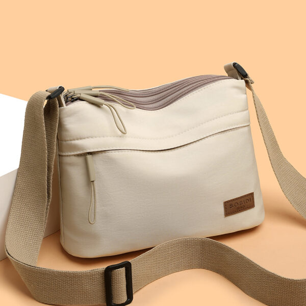 Women's Single Shoulder Multi-Pocket Portable Canvas Bag