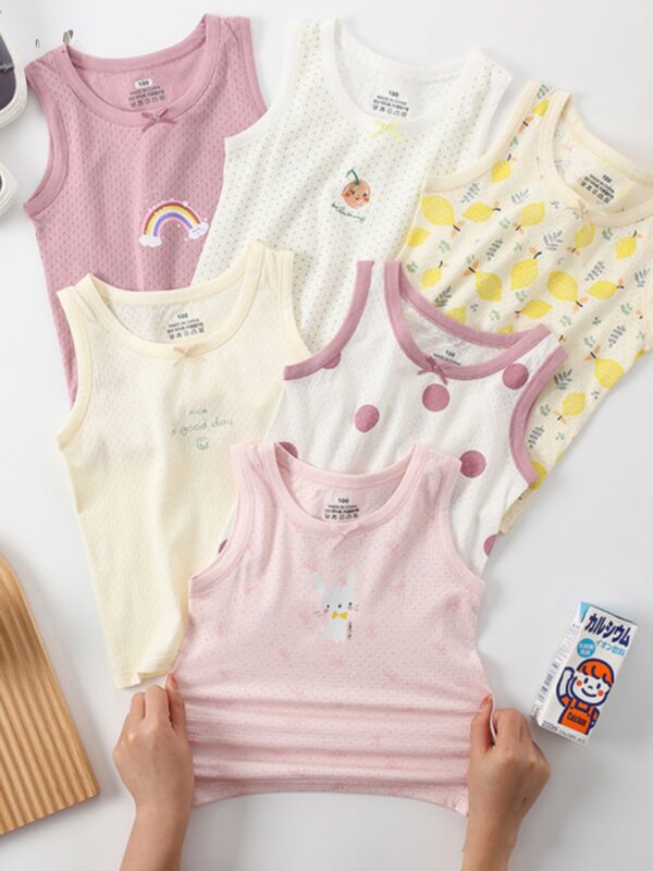 Unisex Summer Basic Sleeveless Cotton Undershirts (Ages 2-8) - Image 4