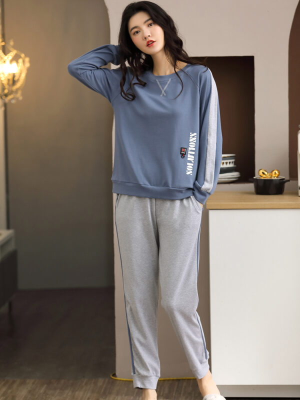 Women's Long Sleeve Pure Cotton Home Pajamas Set 2 Pieces