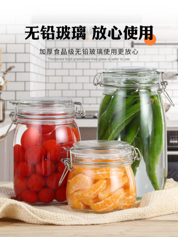 Airtight glass jar for food storage - Image 2