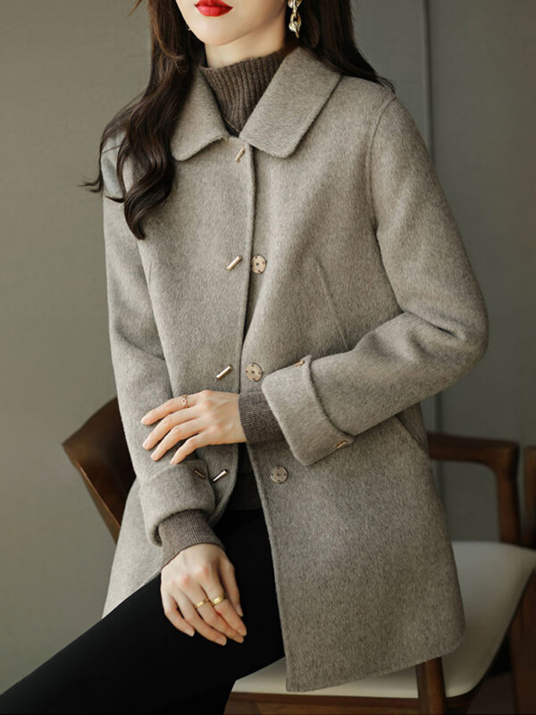 Chanel style wool coat for women - Image 2