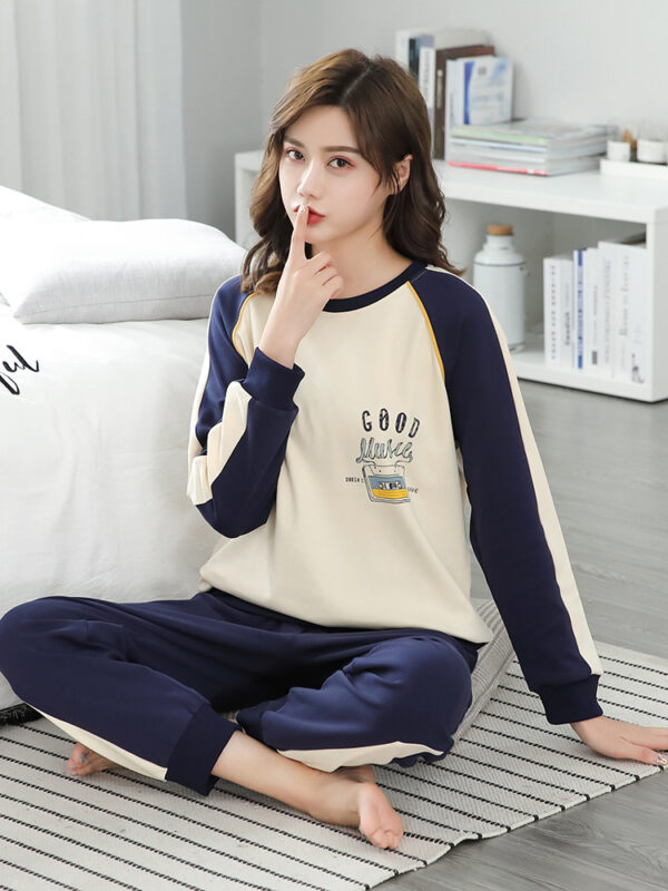 Women's Long Cotton Home Pajamas - Image 3